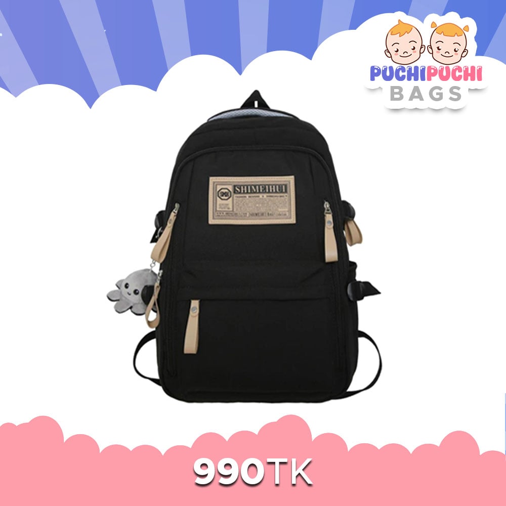 WhatsApp Image 2025-11-12 at 10.38.40 PM Aesthetic Large Capacity Cute Backpack (Black) - Image 1